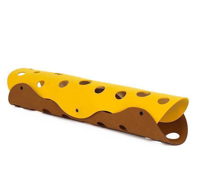 KFX-4582077 Shape-Shifting Cat Nest Felt Rolling Tunnel Toy - 22 x 92cm