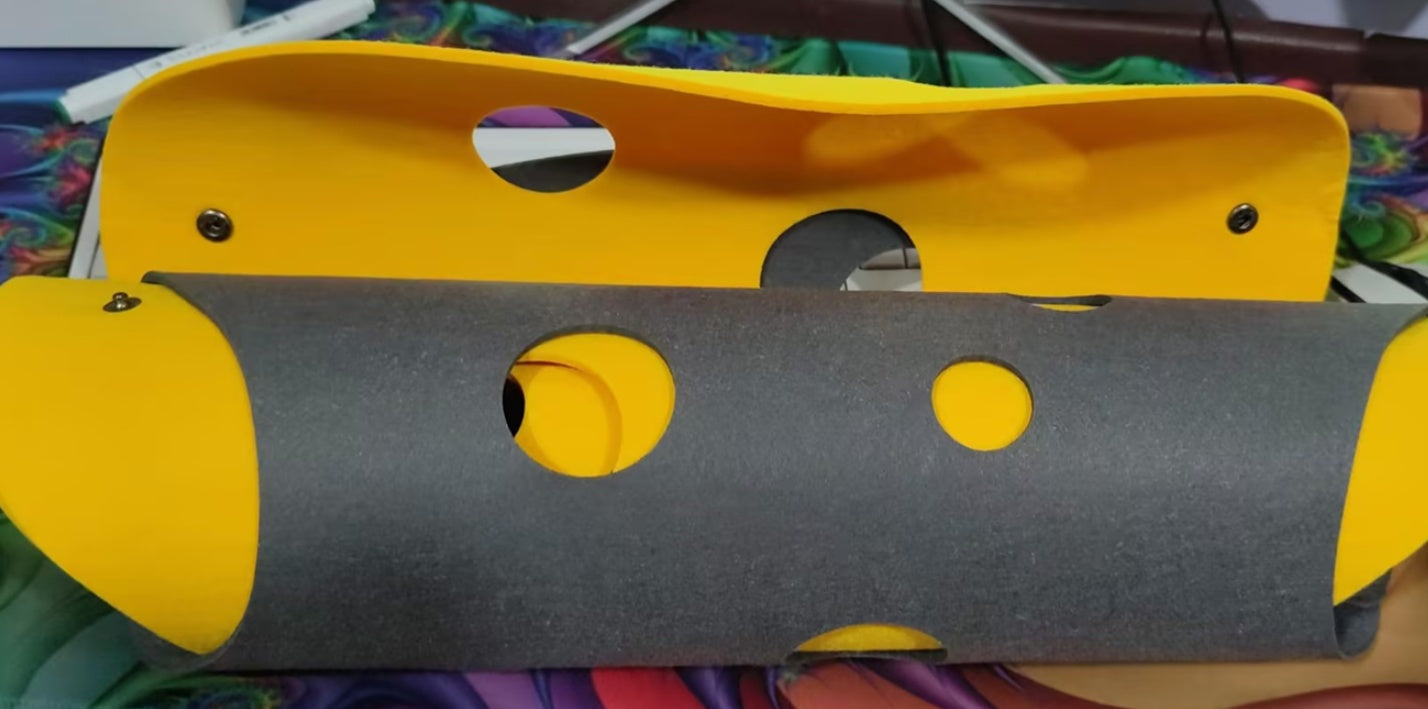 KFX-4582077 Shape-Shifting Cat Nest Felt Rolling Tunnel Toy - 22 x 92cm