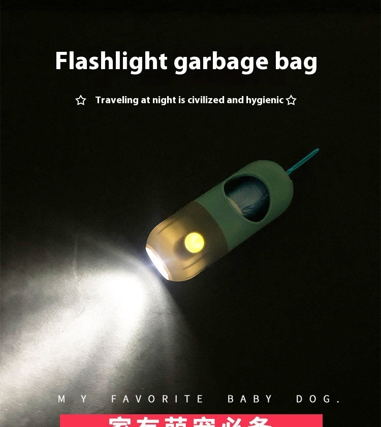 KFX-4673213 Pet Waste Bag Dispenser with Illuminated Design for Easy Cleanup - Portable and Leak-Proof