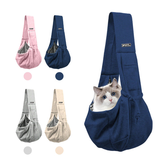 KFX-4677565 Cotton Pet Sling Carrier Bag for Small Dogs and Cats - Comfortable and Portable Travel Shoulder Bag