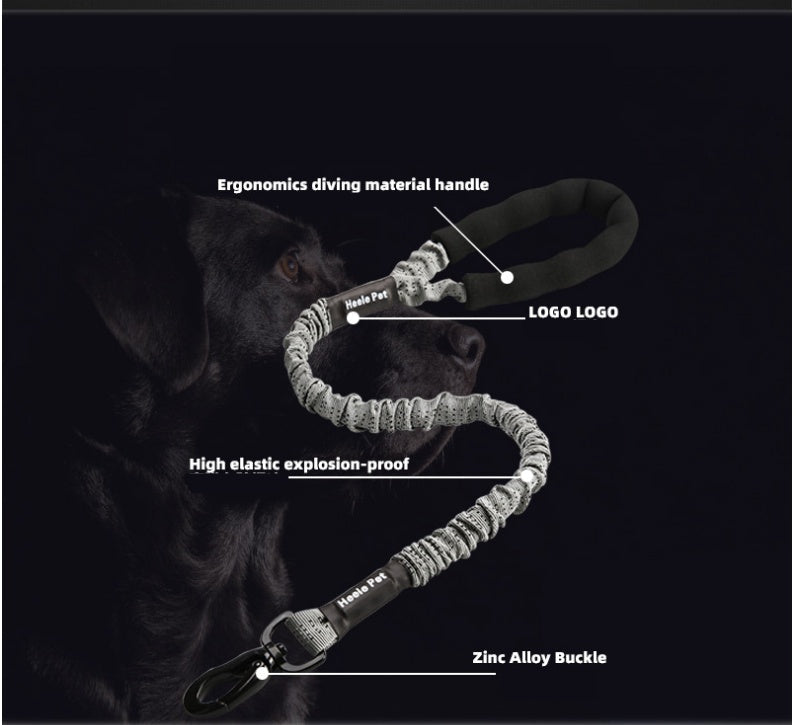 KFX-4684861 Elastic Traction Rope for Medium and Large Dogs - High Elasticity and Explosion-Proof Design