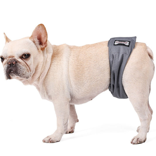 KFX-4771517 Men's Graphene Dog Diaper Bellyband - Comfortable, Casual Design in Black and Gray, Sizes XS-2XL