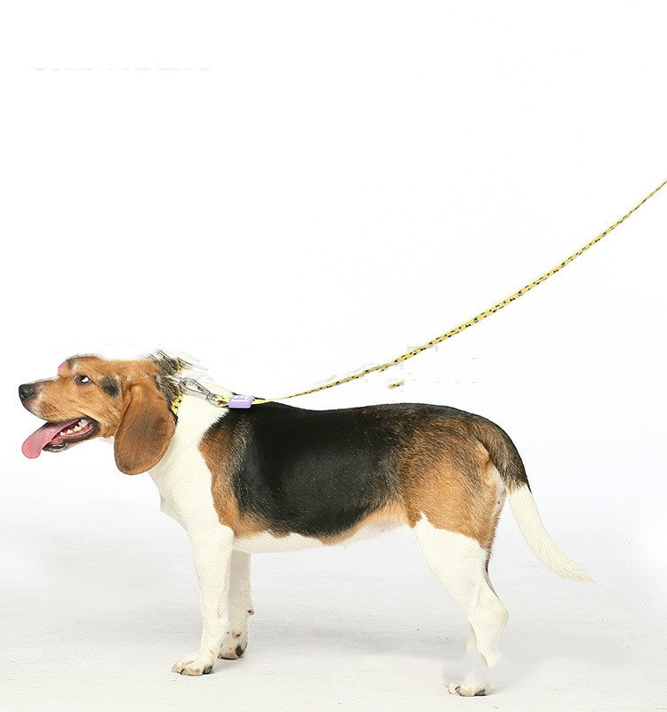 KFX-4783165 Durable Yellow Polyester Pet Traction Rope for Cats and Dogs, 120cm Length