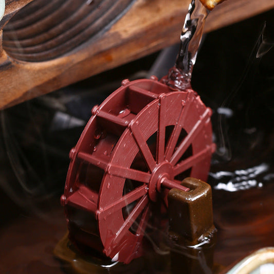 KFX-4788413 Creative Mini Self-Circulating Ceramic Aquarium for Desktop and Living Room Decor