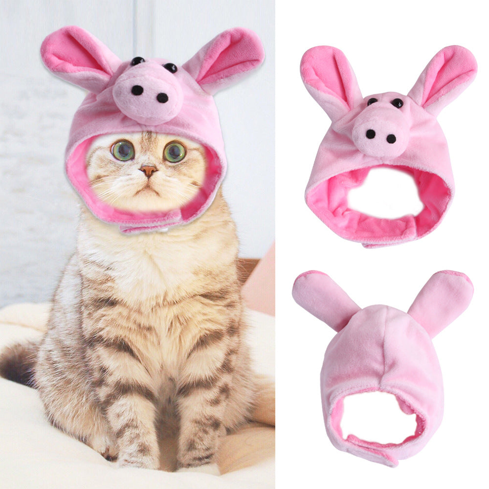 KFX-4811197 Cartoon-Style Warm Hat for Cats and Dogs - Fun Pet Costume Accessory