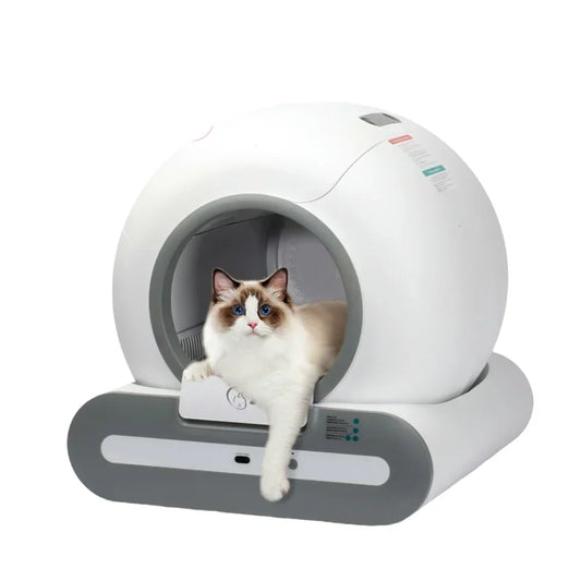 KFX-482707 Intelligent Self-Cleaning Cat Litter Box with Smart Monitoring and Eco-Friendly Design, 65L Capacity
