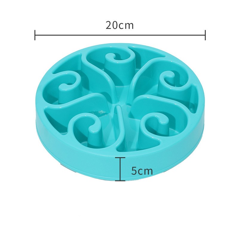 KFX-4827837 Puppy Choking Prevention Feeding Bowl - Safe and Colorful Options in Blue, Green, Pink