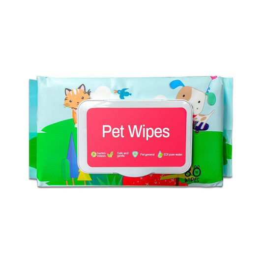 KFX-4838845 Gentle Cleansing Pet Wet Wipes, Hypoallergenic, Fragrance Free, Plant-Based, for Paws, Ears, Fur, and Sensitive Areas