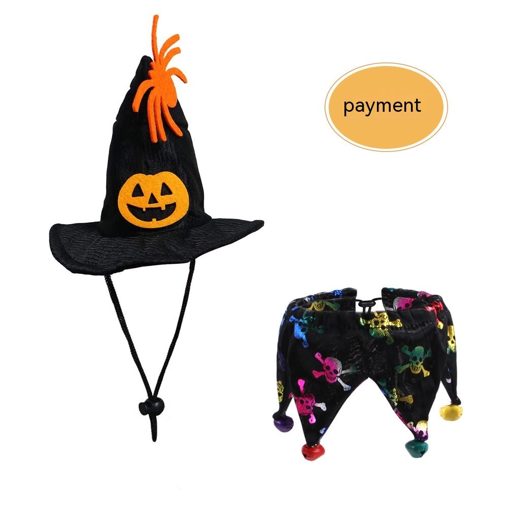 KFX-4843965 Pet Cat Hat and Scarf Set in Various Halloween Designs