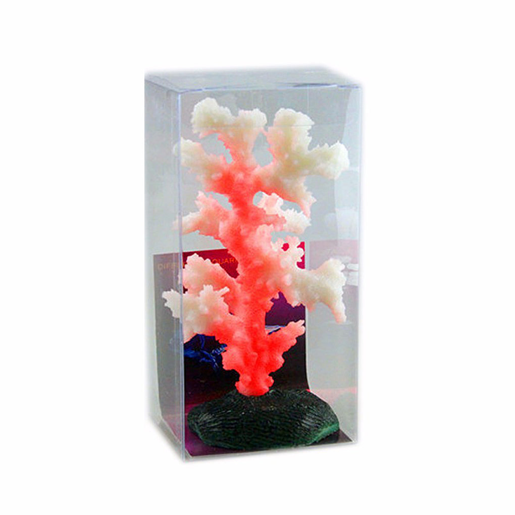 KFX-4886717 Artificial Coral Tree - SH205S (14x11x9cm) & SH202B (7x7x9cm) - Decorative Plastic Flower Accent