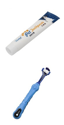 KFX-4912317 Pet Toothpaste for Dogs and Cats - Vanilla & Beef Flavor, 75g, Gentle Oral Care & Teeth Cleaning