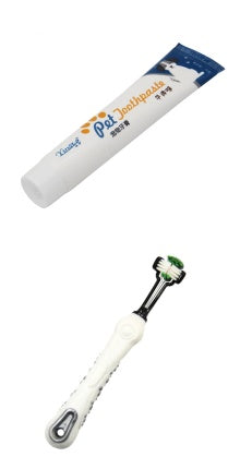 KFX-4912317 Pet Toothpaste for Dogs and Cats - Vanilla & Beef Flavor, 75g, Gentle Oral Care & Teeth Cleaning