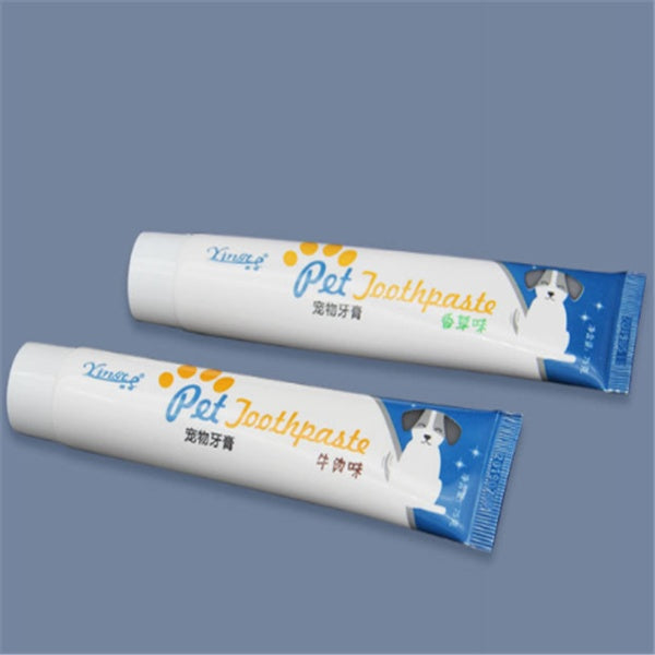 KFX-4912317 Pet Toothpaste for Dogs and Cats - Vanilla & Beef Flavor, 75g, Gentle Oral Care & Teeth Cleaning