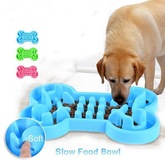 KFX-4926141 Pet Dog Slow Feeder Bowl - Anti-Choke Silicone Travel Design, Available in Small and Large Sizes