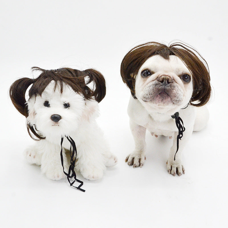 KFX-4942269 Pet Headgear Wig for Dogs - Free Size Acrylic Japanese and Korean Style - Perfect for Festivals