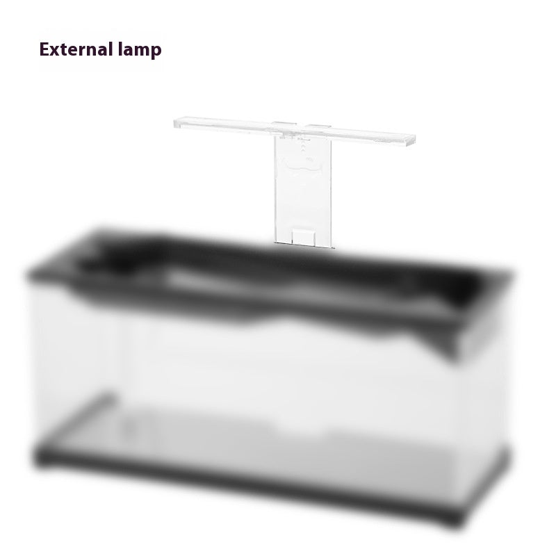 KFX-4952253 Integrated Lazy Aquarium with Acrylic Filter, Water Pump, Lamp, Heating Mat, and External Light
