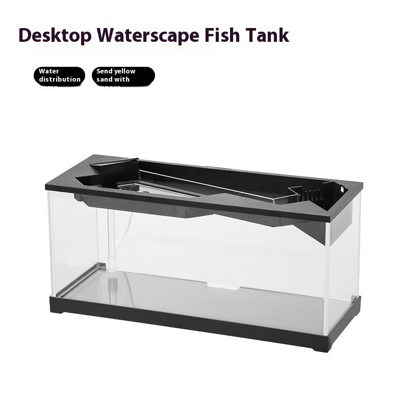 KFX-4952253 Integrated Lazy Aquarium with Acrylic Filter, Water Pump, Lamp, Heating Mat, and External Light