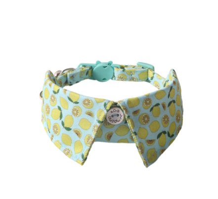 KFX-4960701 Fruit Blossom Series Cat Collar in Various Colors and Patterns, Peach Skin Fabric, 1x28cm