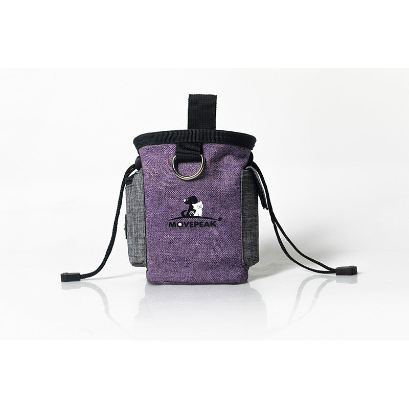 KFX-4987965 Adjustable Portable Pet Training Snack Bag with Multi-Pocket Design and Durable Waterproof Fabric