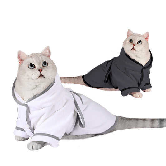 KFX-5035453 Winter Warm Pajamas and Bathrobes for Small and Large Dogs and Cats, Absorbent Four-Legged Apparel