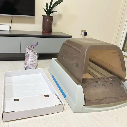 KFX-5066429 Automatic Crystal Cat Litter Box Replacement Set - Includes 3 Plastic Boxes with Crystal Sand