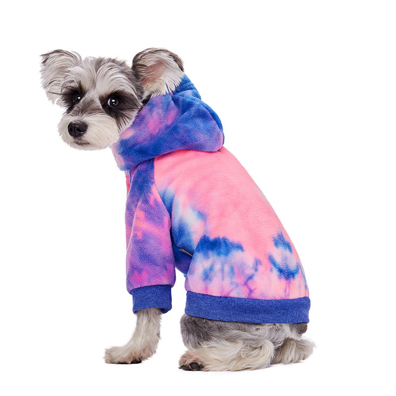KFX-5117885 Tie-Dye Hoodie for Small to Extra Large Dogs - Pink and Green Available