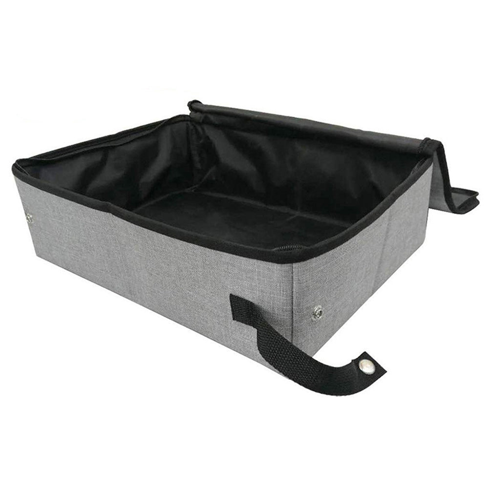 KFX-5131965 Foldable Waterproof Cat Litter Box with Lid - Available in Three Sizes
