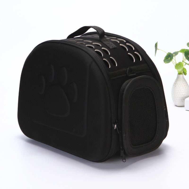 KFX-5151805 Collapsible Portable Pet Carrier for Dogs and Cats - Folding Soft-Sided Travel Crate with Zipper Closure