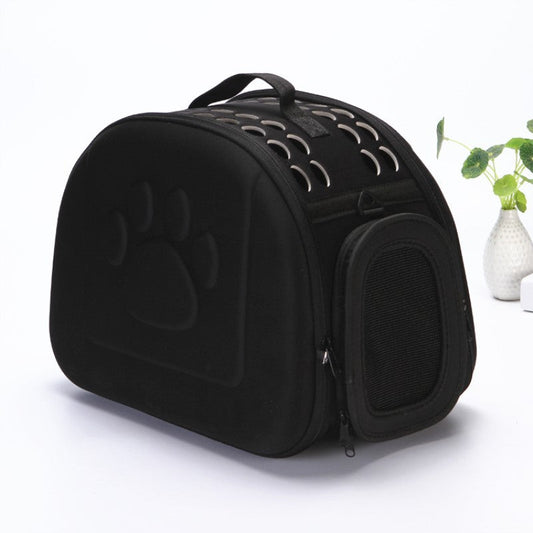 KFX-5151805 Collapsible Portable Pet Carrier for Dogs and Cats - Folding Soft-Sided Travel Crate with Zipper Closure