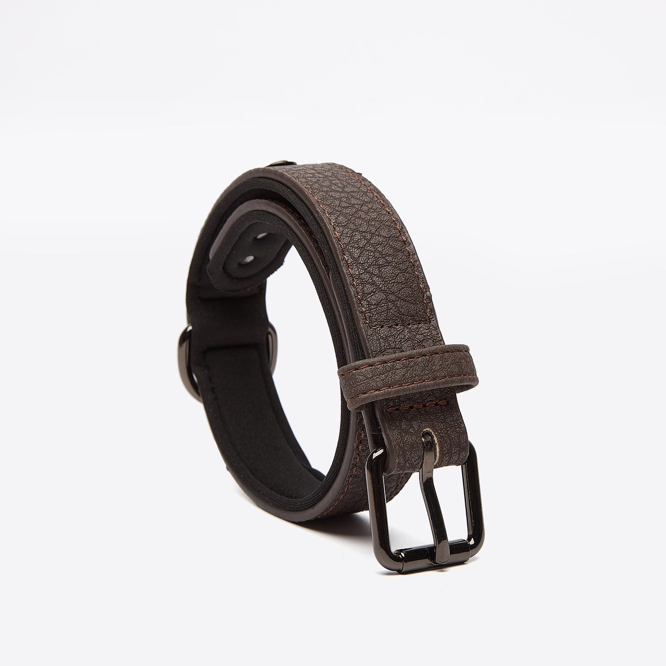 KFX-5190077 Eco-Friendly PU Dog Collar with Lychee Pattern for Large Dogs - Waterproof Inner Layer, Alloy Buckle