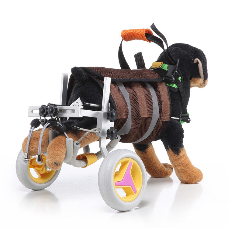 KFX-5268413 Adjustable Pet Wheelchair for Dogs, Suitable for Pets 4-9KG, Gray and Brown Options