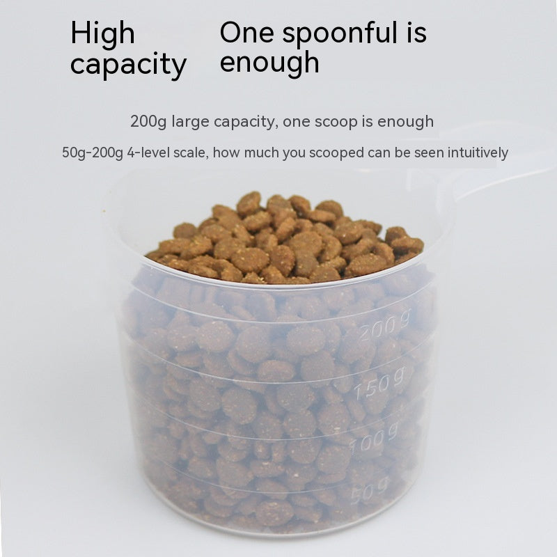 KFX-5286589 Transparent 200g Large Capacity Measuring Spoon for Pet Food