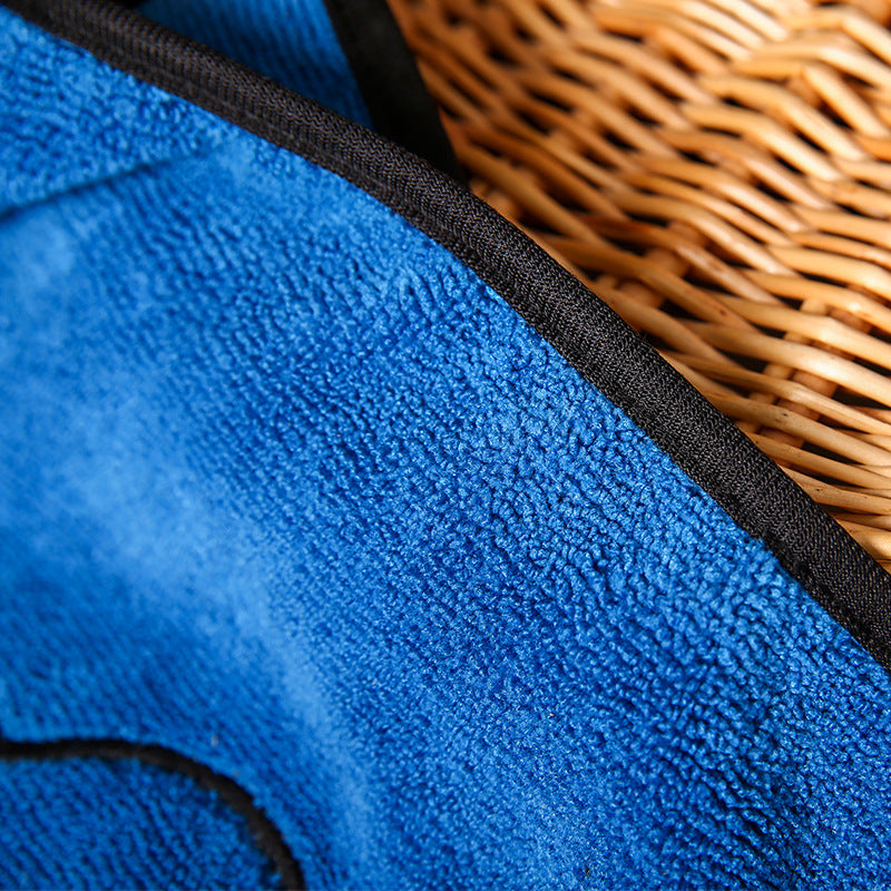 KFX-5297597 Cotton Pet Absorbent Towel - Comfortable Blue Purple Drying Solution for Pets