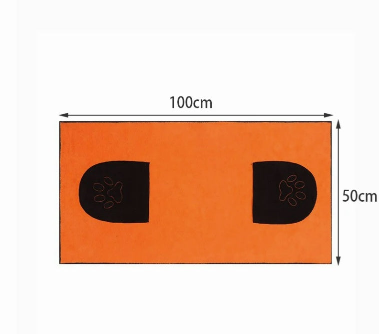 KFX-5297597 Cotton Pet Absorbent Towel - Comfortable Blue Purple Drying Solution for Pets