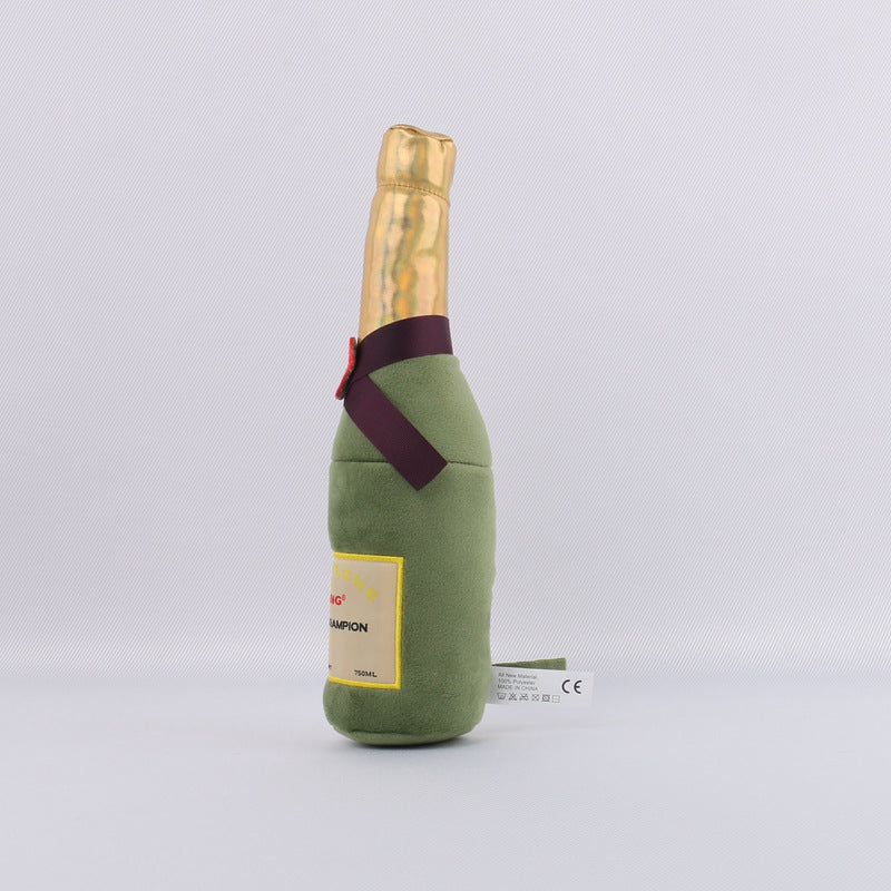 KFX-5515453 Plush Beer Bottle Toy for Dogs - Soft Crystal Super Breathable Cloth, PP Cotton Filling