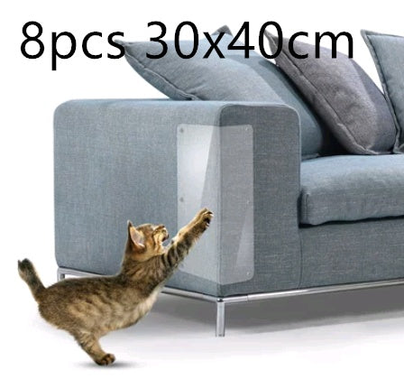 KFX-5515965 Cat Claw Protector Pads for Leather Furniture - Anti-Scratch PVC Film, Universal Fit for Sofas and More