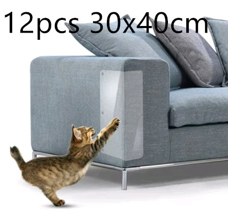 KFX-5515965 Cat Claw Protector Pads for Leather Furniture - Anti-Scratch PVC Film, Universal Fit for Sofas and More