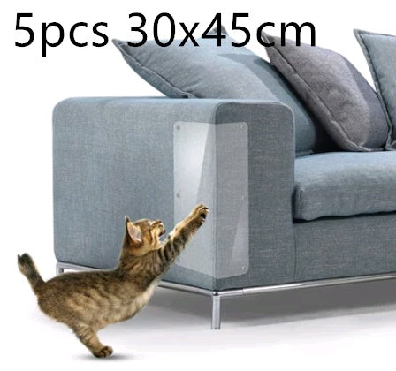 KFX-5515965 Cat Claw Protector Pads for Leather Furniture - Anti-Scratch PVC Film, Universal Fit for Sofas and More