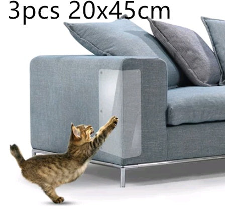 KFX-5515965 Cat Claw Protector Pads for Leather Furniture - Anti-Scratch PVC Film, Universal Fit for Sofas and More