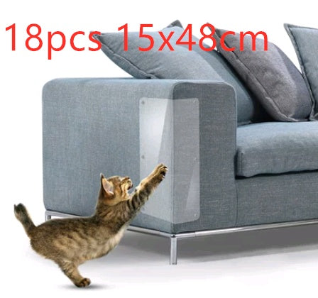 KFX-5515965 Cat Claw Protector Pads for Leather Furniture - Anti-Scratch PVC Film, Universal Fit for Sofas and More