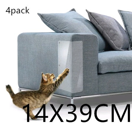 KFX-5515965 Cat Claw Protector Pads for Leather Furniture - Anti-Scratch PVC Film, Universal Fit for Sofas and More