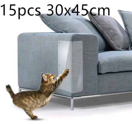 KFX-5515965 Cat Claw Protector Pads for Leather Furniture - Anti-Scratch PVC Film, Universal Fit for Sofas and More