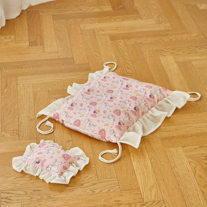 KFX-5614269 All-Season Wooden Dog Bed with Individual Bedding Designs for Medium and Large Pets