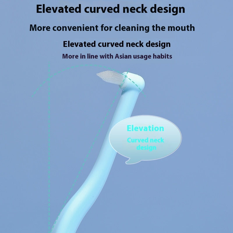 KFX-5666749 Soft-Fur Pet Toothbrush in Red, Blue, Green, and Yellow - Gentle Cleaning Essential