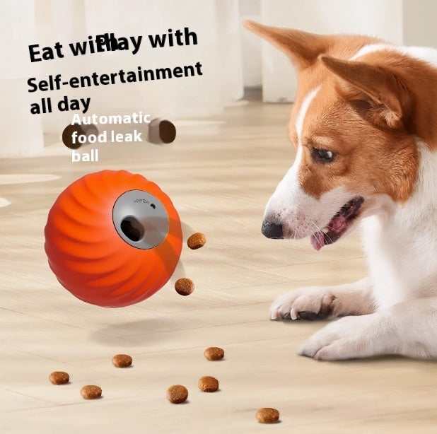KFX-5702845 Interactive Electric Food Dropping Ball Puzzle for Pets - Color Options Include Orange and Blue Variants