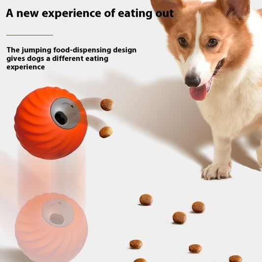 KFX-5702845 Interactive Electric Food Dropping Ball Puzzle for Pets - Color Options Include Orange and Blue Variants