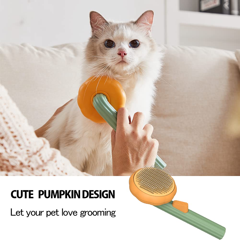 KFX-5759933 Self-Cleaning Slicker Brush for Dogs, Cats, and Rabbits - Gentle Grooming Tool for Loose Undercoat and Mats