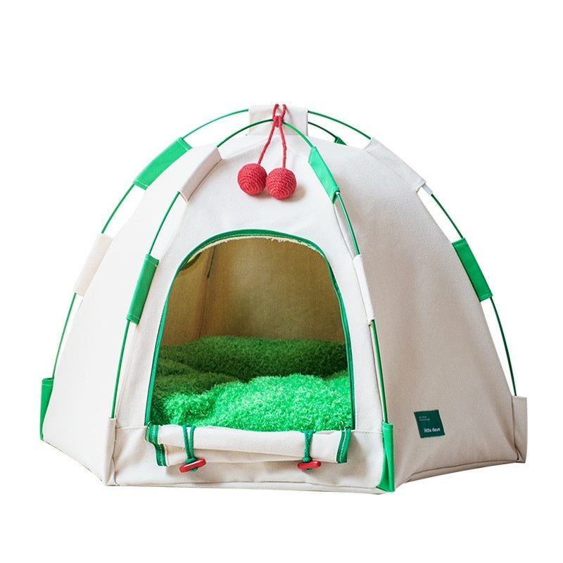 KFX-5778109 Dome Cat Nest Tent for All Seasons - Cozy Cloth Pet Bed for Cats and Dogs