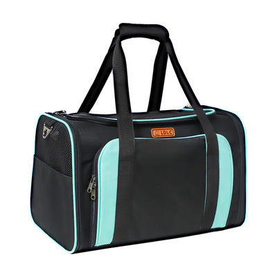 KFX-5791677 Expandable Breathable Cat Carrying Bag with Detachable Shoulder Strap and Internal Pet Mat