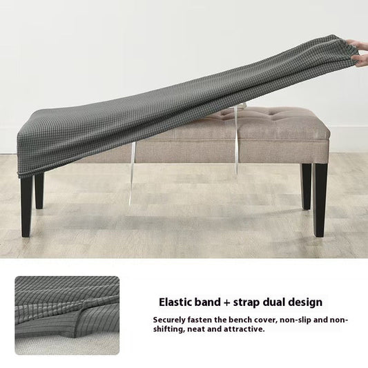 KFX-5876413 Plush Household Adjustable Stretch Chair Cover - Non-slip, Dustproof, Various Colors Available